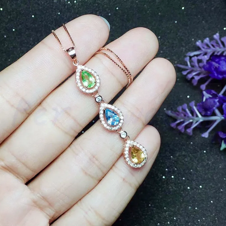 Подвеска из драгоценного камня Бесплатная доставка Стерлинговое Серебро 925