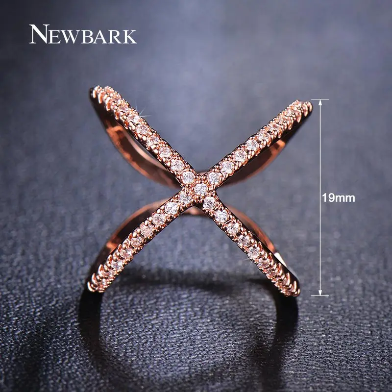 Newbark Лидер продаж! Письмо X Форма кольцо для Для женщин Регулируемый микро