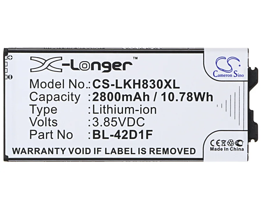 Аккумулятор Cameron Sino на 2800 мАч для LG AS992 G5 Lite SE H820 H830 H840 H845 H848 H850 LS992 RS988 US992 VS987|2800mah