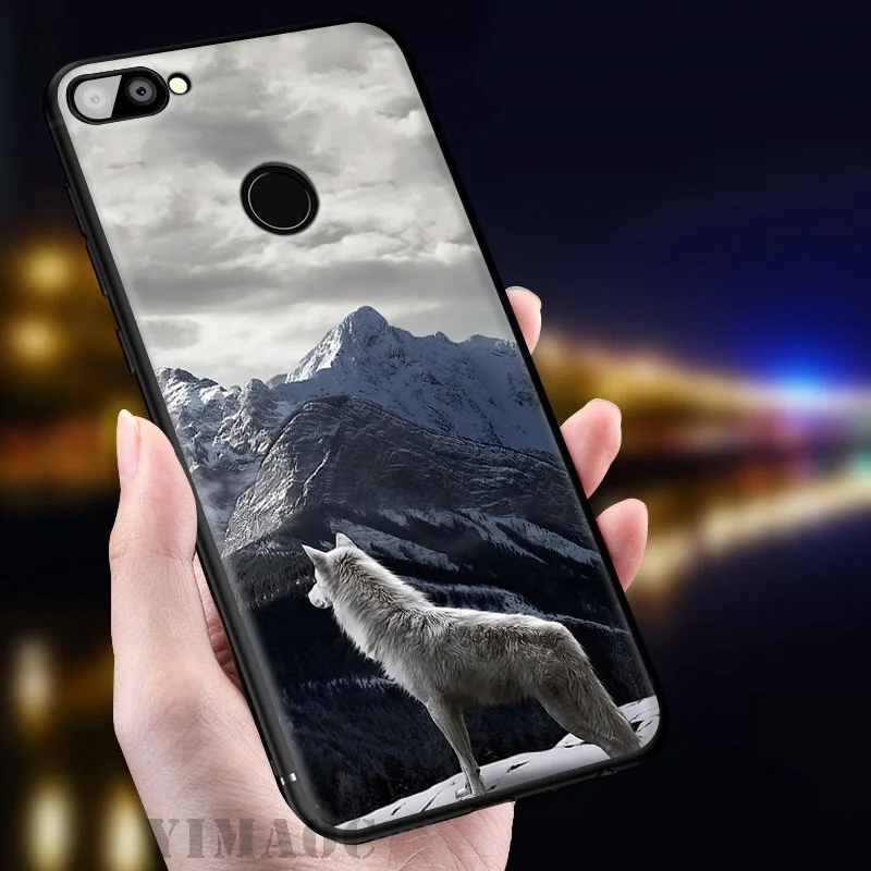Yimaoc Wolf арт классный мягкий чехол для huawei Honor вид 20 10 8X8 8C 6A 7A 7X 7C Lite рro Y9 Y7 Y6 Prime 2018 2017 |