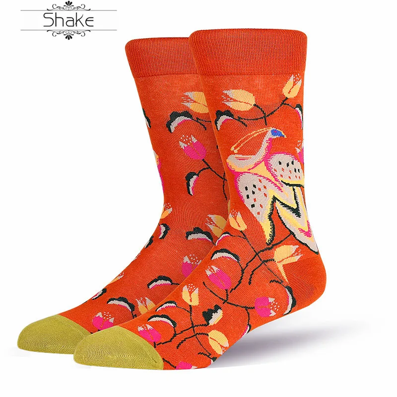 Shake Модные женские носки с цветочным узором длинные без пятки унисекс животными и