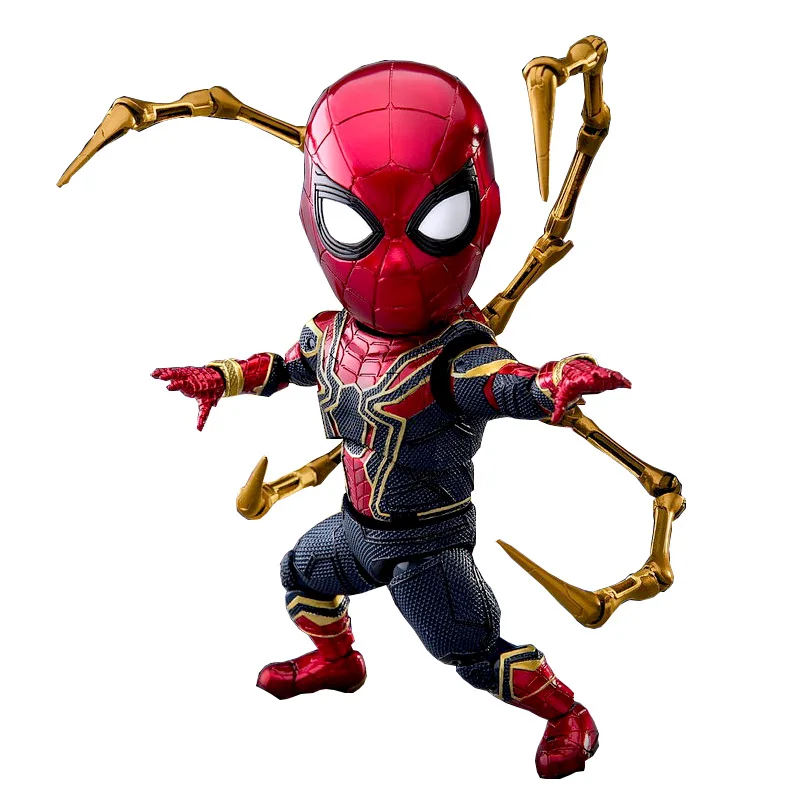 

EGG Marvel Original Spiderman Avengers Infinity War Iron Spider 16cm BJD Super Hero Cute Figure Model Toys for Children
