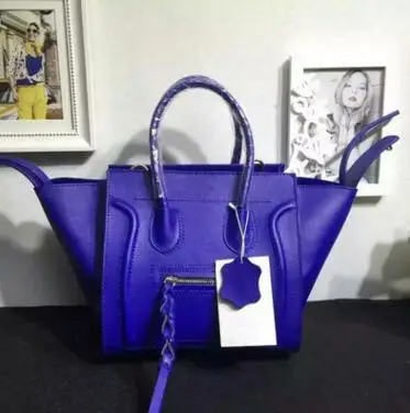 Photo Color Летучая мышь крокодиловая кожа tote известный бренд уши сумки-мессенджеры женские сумки из натуральной кожи смайлик - Цвет: Photo Color