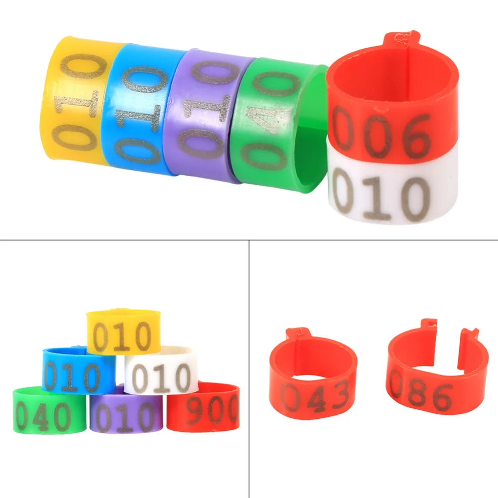 16 мм пластиковые кольца для птиц открытый тип пряжки курицы утки гуся цифровое