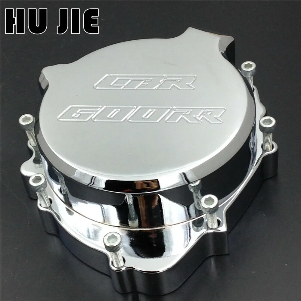 Для Honda CBR600RR CBR 600RR 2003 2004 2005 2006 мотоцикл черный двигатель статор Крышка хром Левая