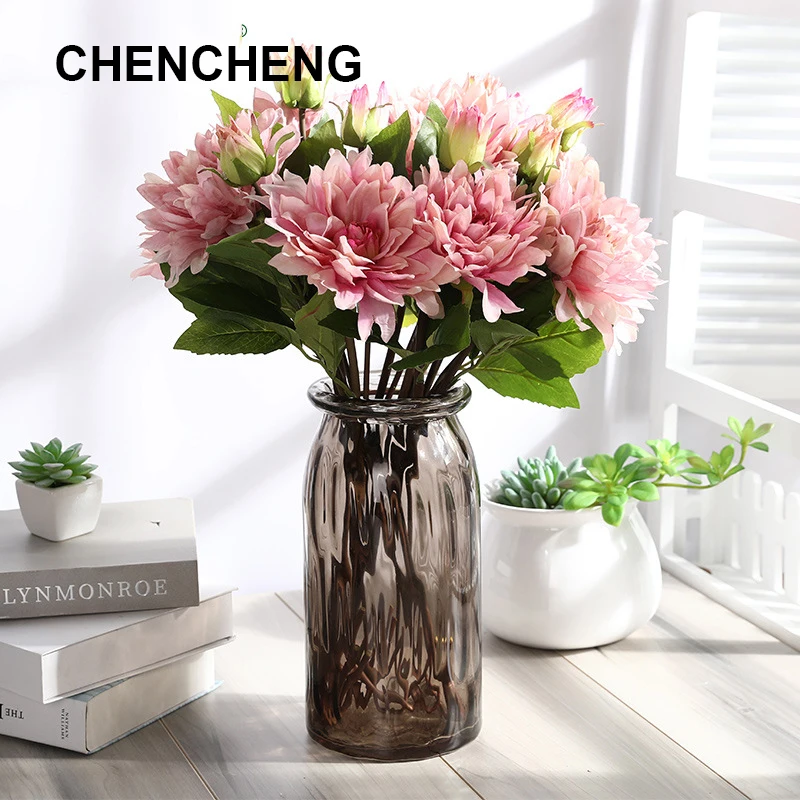 CHENCHENG 2 головы 55 см китайский травяный Пион Искусственные цветы букет