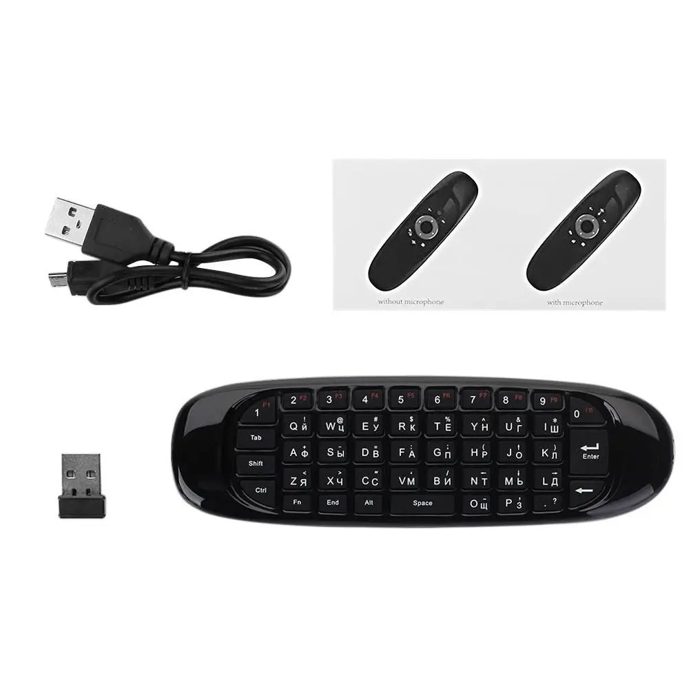 C120 русский арабский Пособия по немецкому языку версия 6-Axis Gyro 2,4G Mini Air Мышь QWERTY клавиатура для Android/Windows/Mac OS/Linux