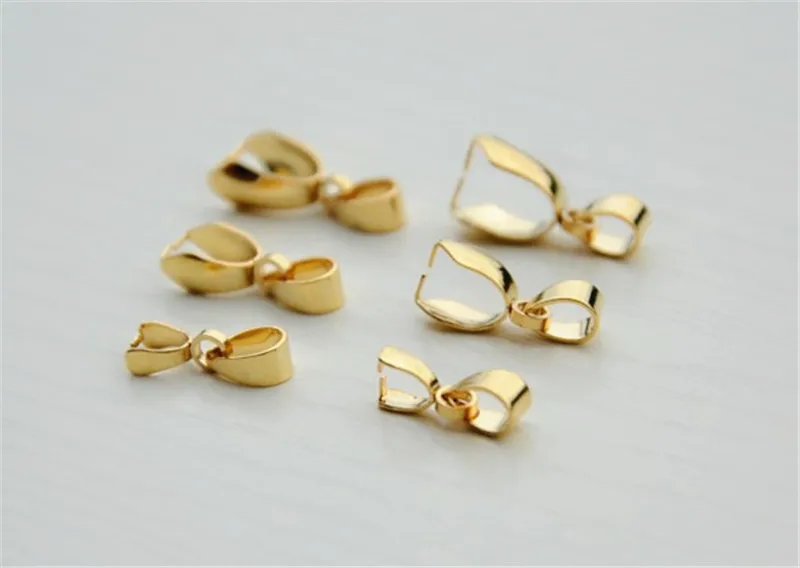 

10pcs/lot 15/17/19mm Length Gold Color Stainless Steel Pendant Clasps Findings Bail Connector Pendant Clasp Necklace Clasps DIY