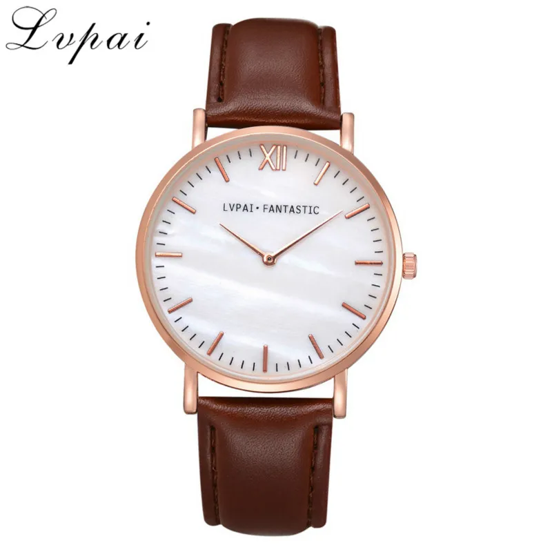 Top Brand Fashion Ladies Watches Leather Strip Quartz Watch Women Casual Marble Dial Dress Sport Wrist Reloj Mujer -20 | Наручные часы