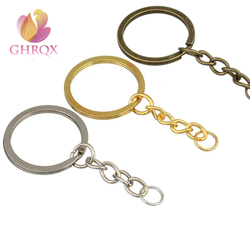 GHRQX 3 шт. металлические брелки для ключей античная бронза золото родий Цвет