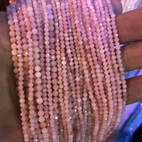 5 strings lot faceted tiny gem beads 100 natural pink opal beads 2mm 3mm roundfaceted spacer tiny beads15 5full strand