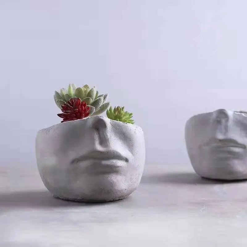Растение суккулент цветочный горшок силиконовая форма для лица скульптура DIY