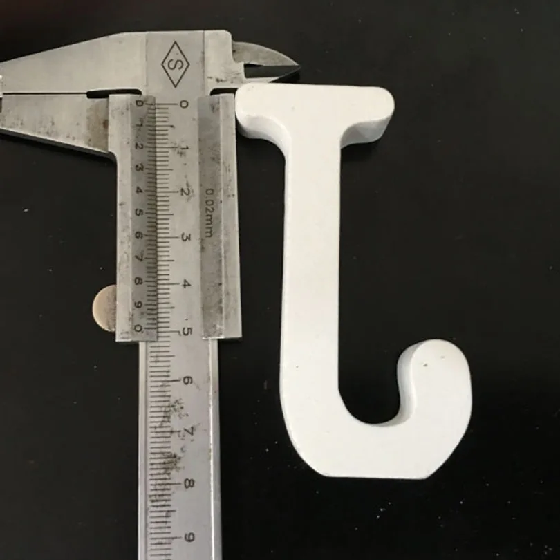 J 1 шт. 8 см белые деревянные буквы Английский алфавит DIY персональное имя Дизайн Искусство ремесло Бытовая декоративная буква цифровой дисплей - Цвет: J