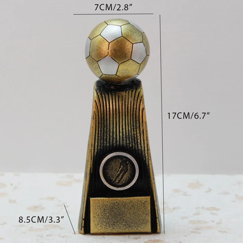 Ретро творчество Золотой Футбол Сувениры Смола Искусство и ремесла гостиной