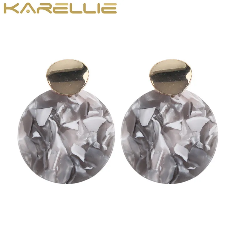 KARELLIE Для женщин Смола серьги стержня Мода заявление Boho Винтаж для