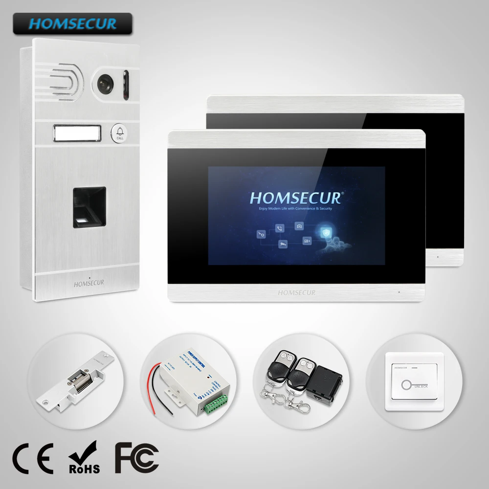 Homsecur 7 &quotВидеодомофон Система + Запись и Снимок для Квартиры | Безопасность