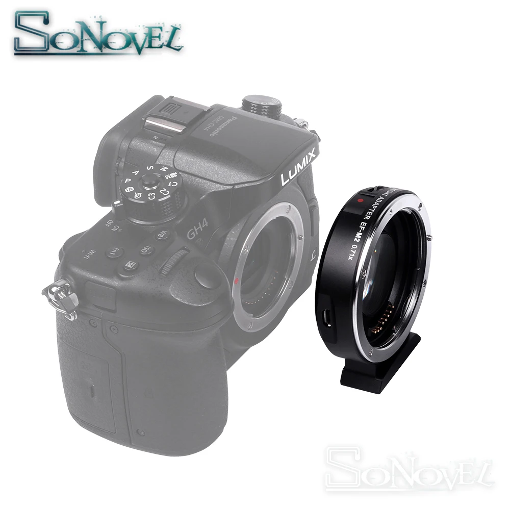 Viltrox фотовспышка с автофокусом EXIF 0.71X уменьшение скорости бустер адаптер для