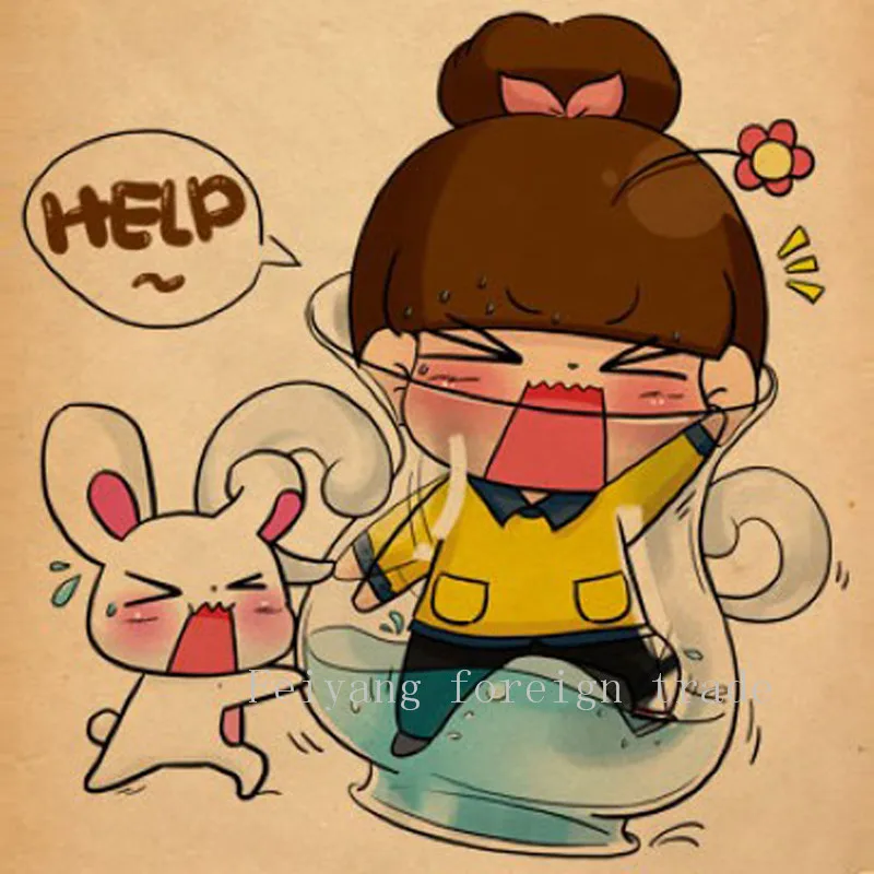 diamond embroidery diy 5d stitch square cut freeshipping works of art Rabbit children aquarius girl room decor gifts 25x25cm | Дом и сад