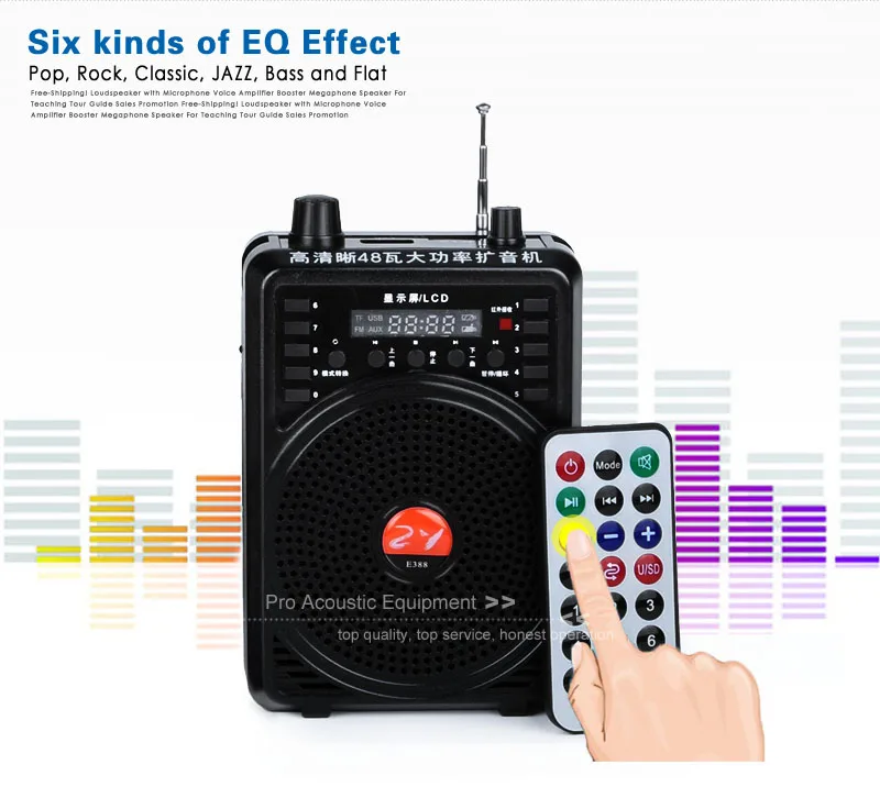 ZY Audio Профессиональный портативный голосовой усилитель мегафон усилитель динамика PA система USB беспроводной микрофон для учителя руководство
