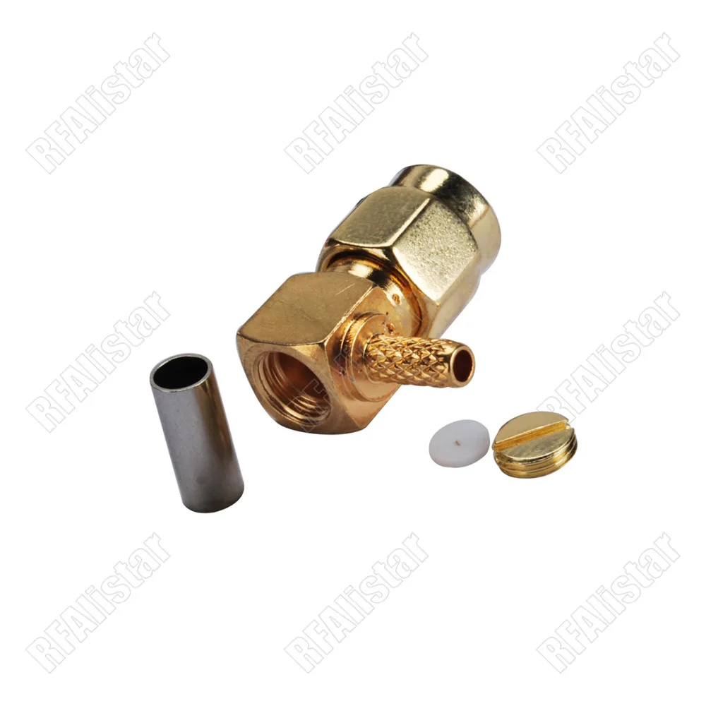 5 Pieces SMA Male Plug Right Angle 90 Degree RF Connector Crimp For RG174 RG316 Cable | Обустройство дома