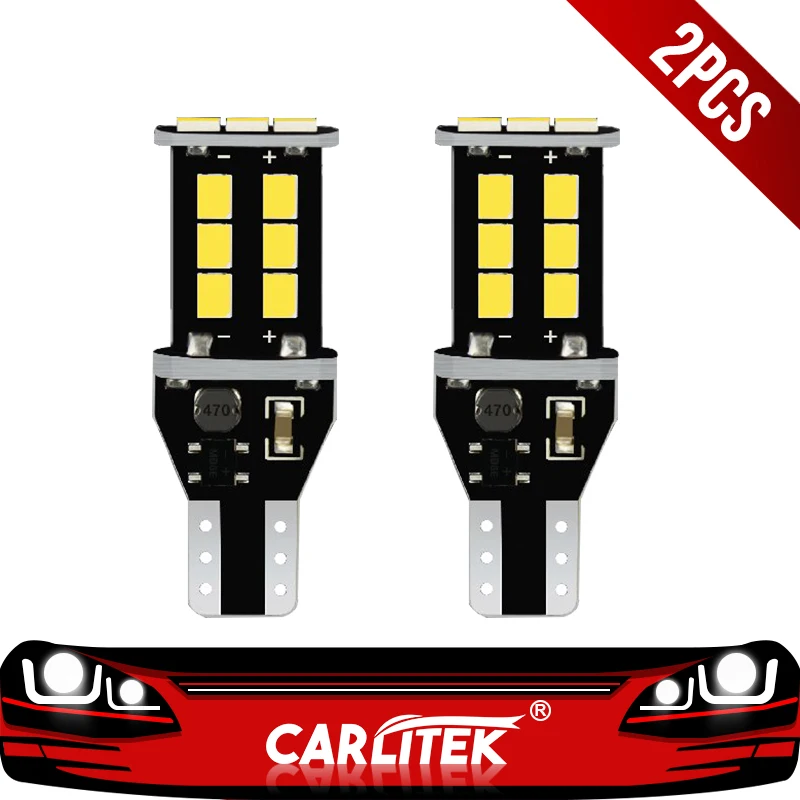 CARLitek 2 шт. T15 автомобильный светодиод 921 912 w16w Автомобильный номерной знак лампа