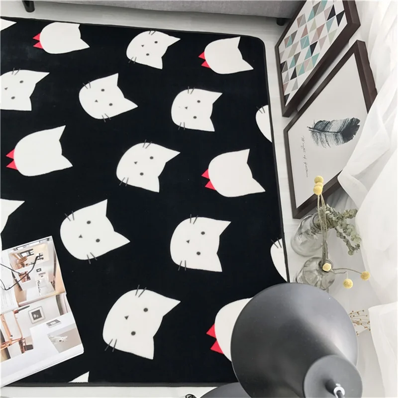 Модный черный белый лист стрела для гостиной спальни декоративный ковер ванной