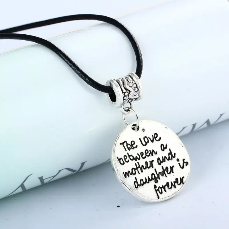Популярное ожерелье с подвеской любовь между мамой и дочерью навсегда кожаный