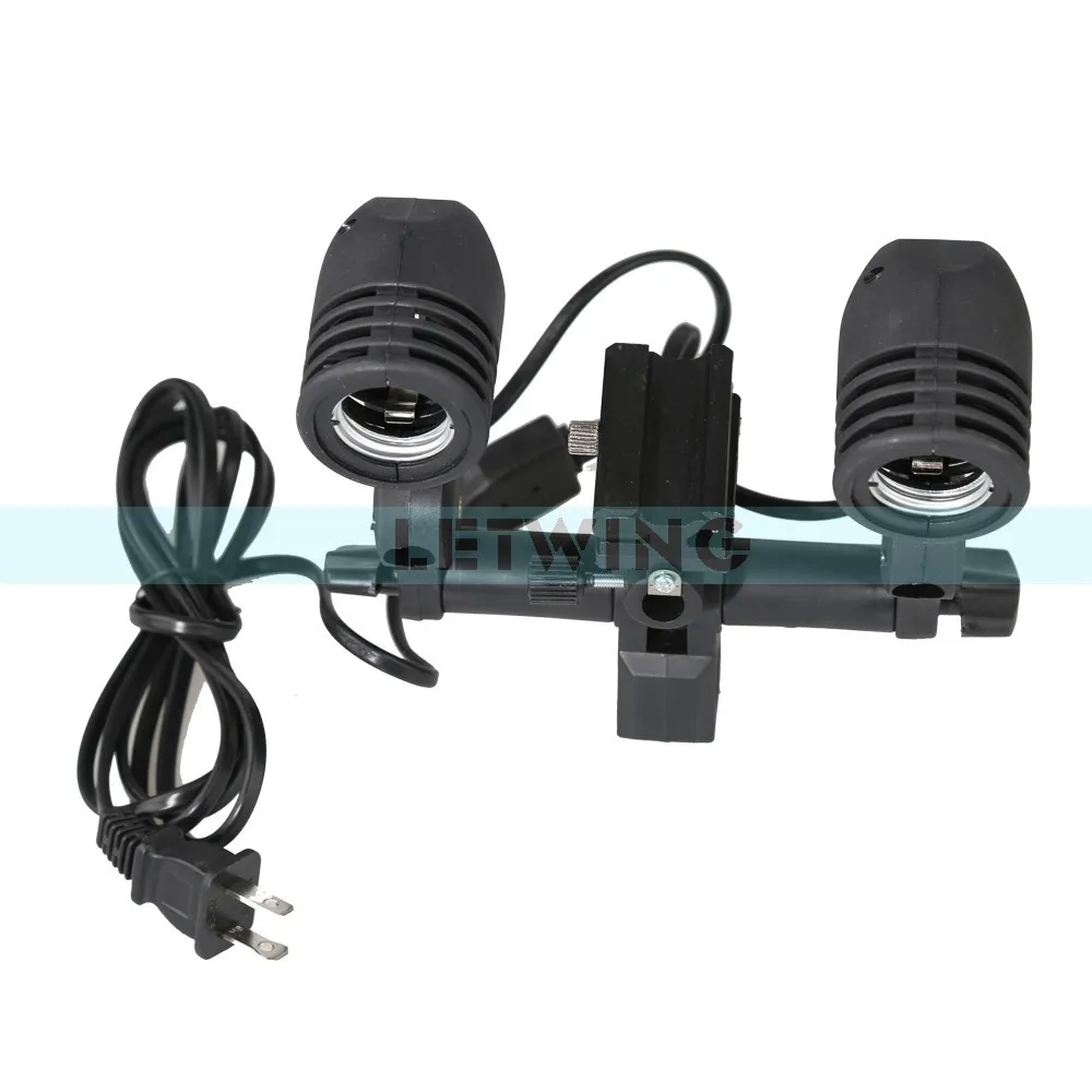 Держатель для лампы E27 с двойной головкой + держатель вспышки b типа Speedlite адаптер