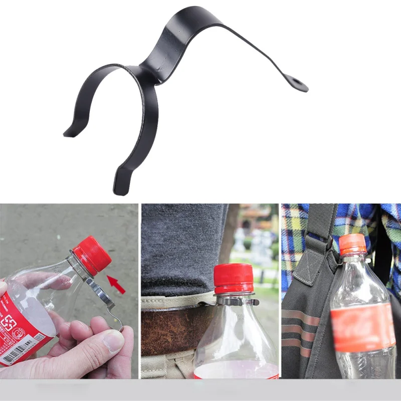 Новинка! Открытый Пряжка крюк 3CR15 Нержавеющая сталь держатель для бутылки с водой