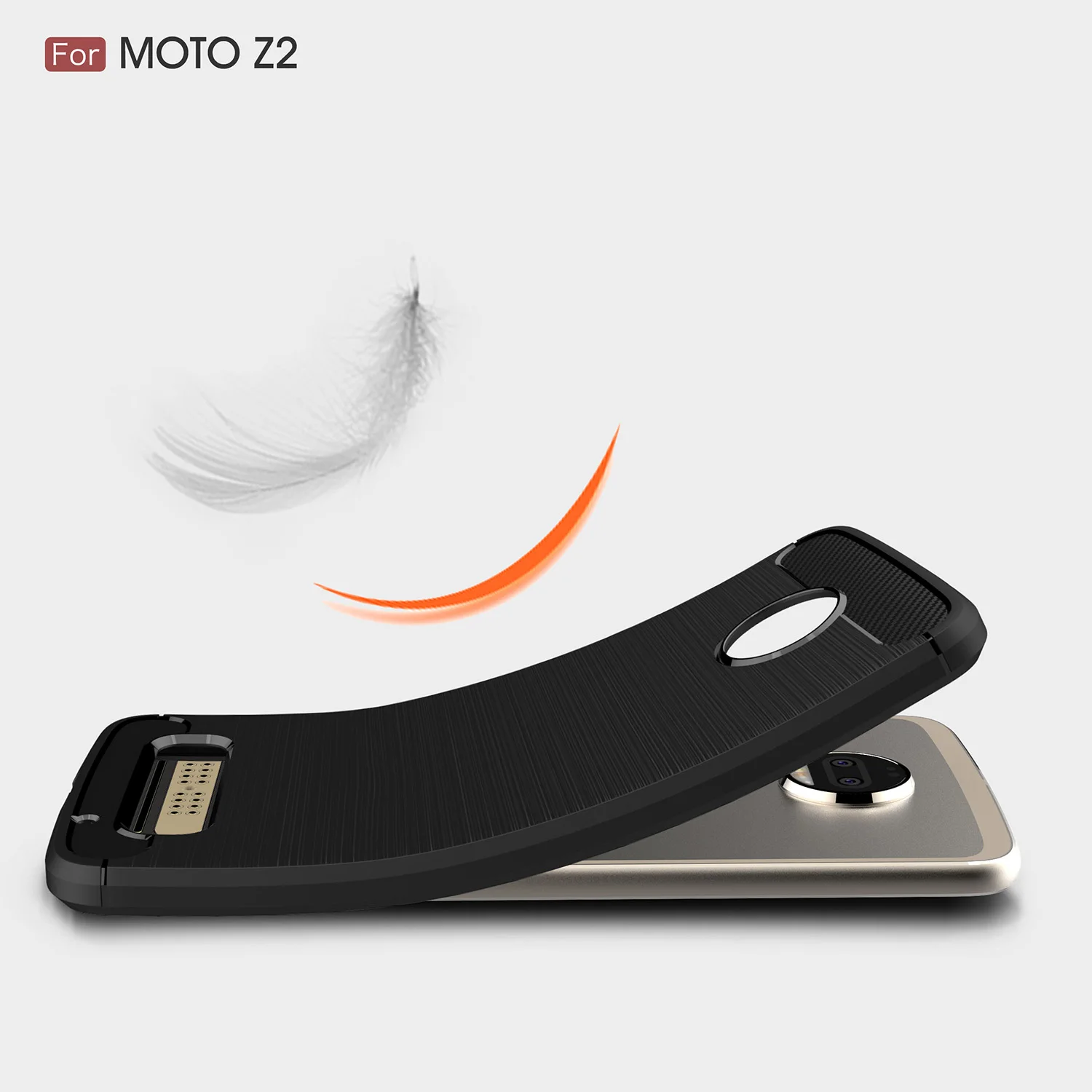 Мягкие TPU чехол для телефона Motorola Moto Z2 противоударный Анти-отпечатки матовый