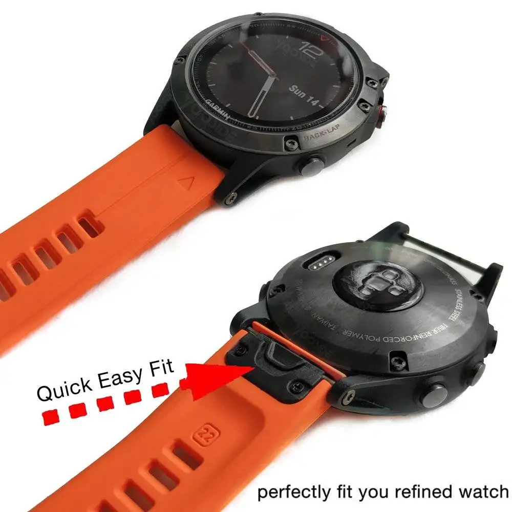Fenix 6 браслет 22 мм QuickFit спортивный силиконовый ремешок для часов Garmin Instinct/Fenix 5/Fenix 5 Plus/Forerunner 935/Quatix 5