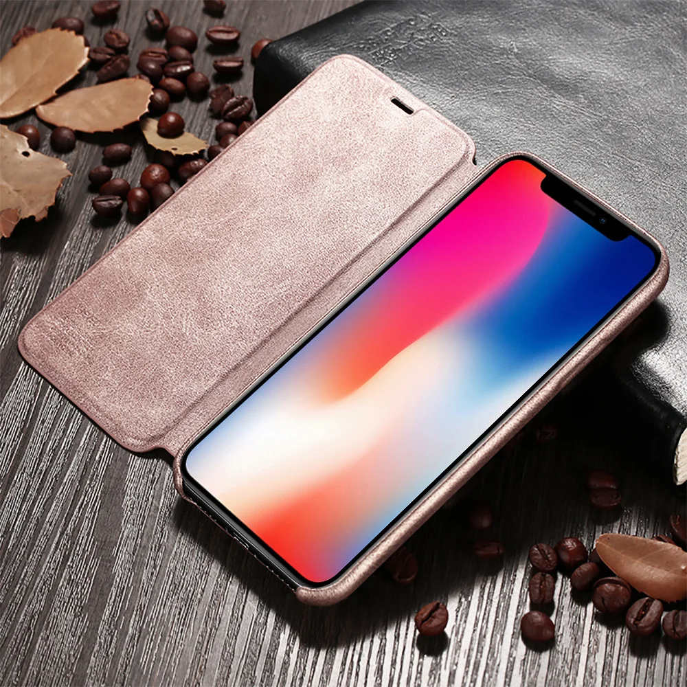 Для iPhone X level Экстремальный Роскошный Ретро PU кожаный чехол для Apple Ультра Тонкий
