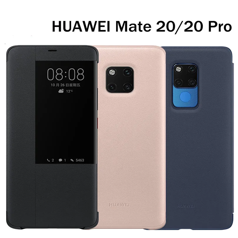 Официальный умный защитный чехол для HUAWEI mate 20 Pro, кожаный чехол-книжка с окошком mate 20 Pro
