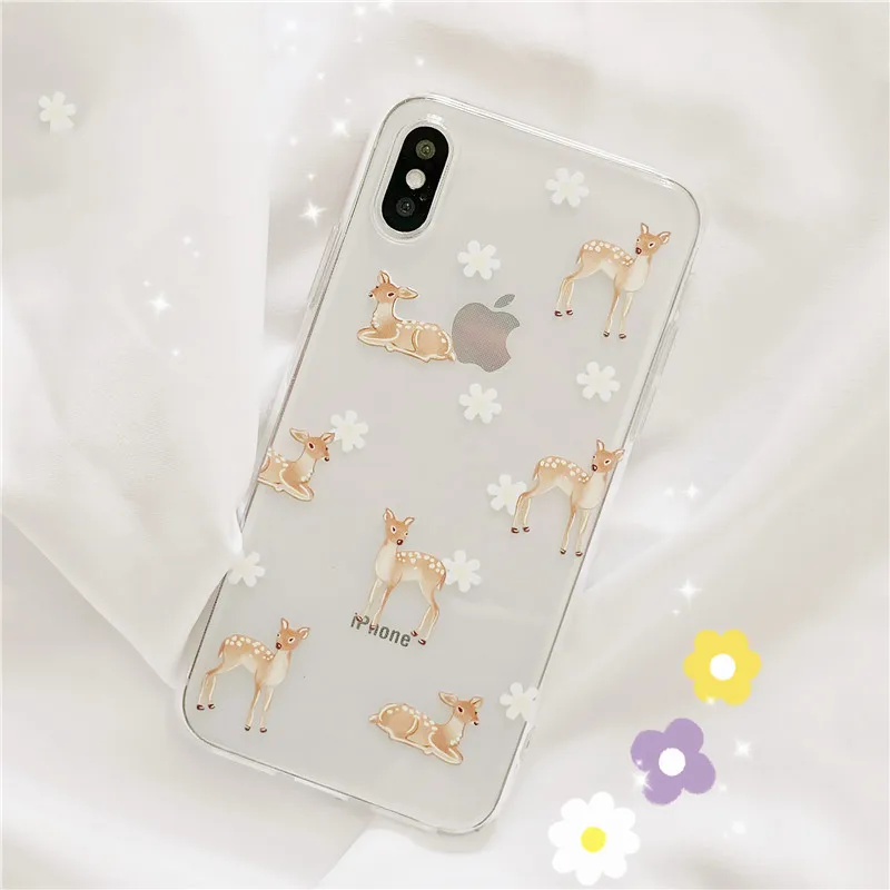 DISCASE прозрачный мультяшный чехол для телефона с рисунком в виде животного iphone XS MAX