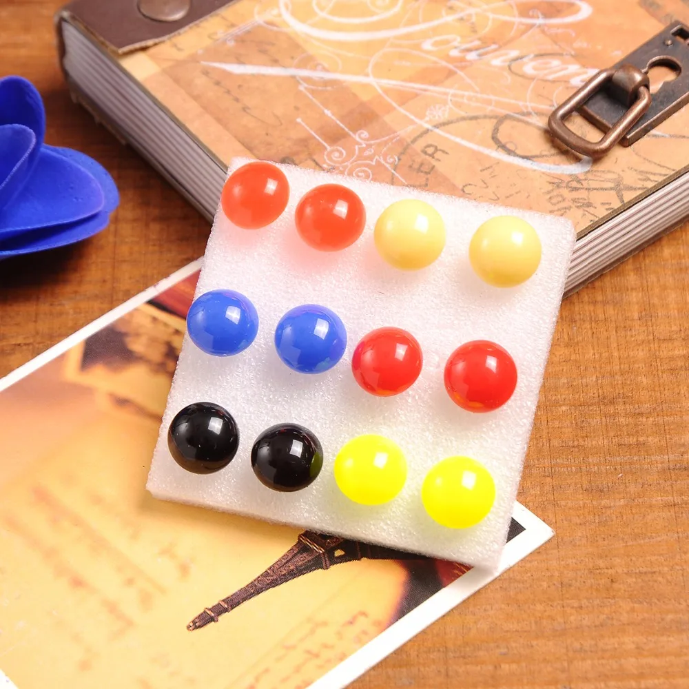 Горячая Распродажа 6 цветов яркие круглые искусственные украшения для женщин