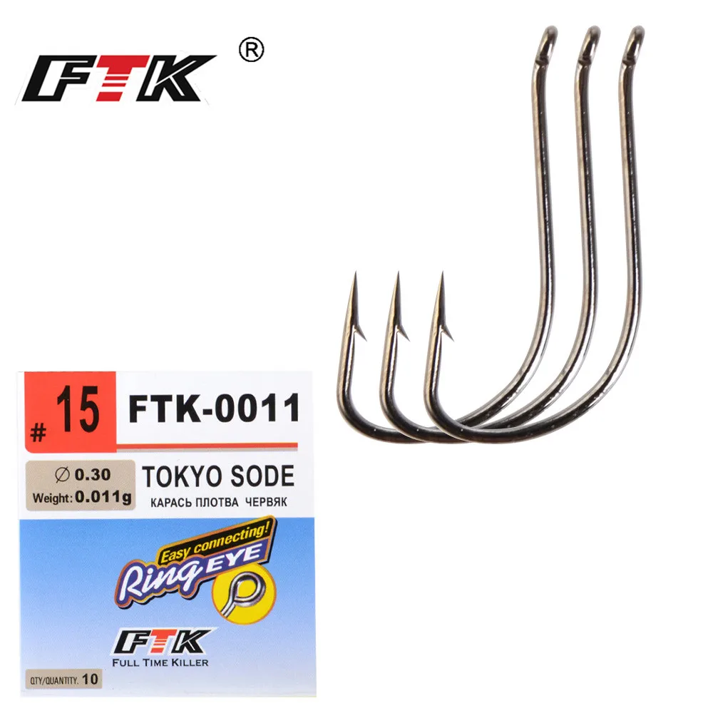 FTK TOKYO SODE рыболовные крючки из Японии колючая колечка 8 10/упаковка Размер 6 15 # Fly