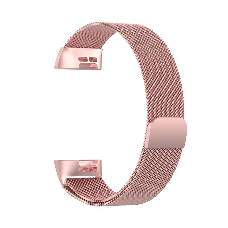 Essidi для Fitbit Charge 3 умный Браслет ремешок Миланская нержавеющая сталь фитнес-трекер сменный ремешок для Fitbit Charge 3 - Color: Pink