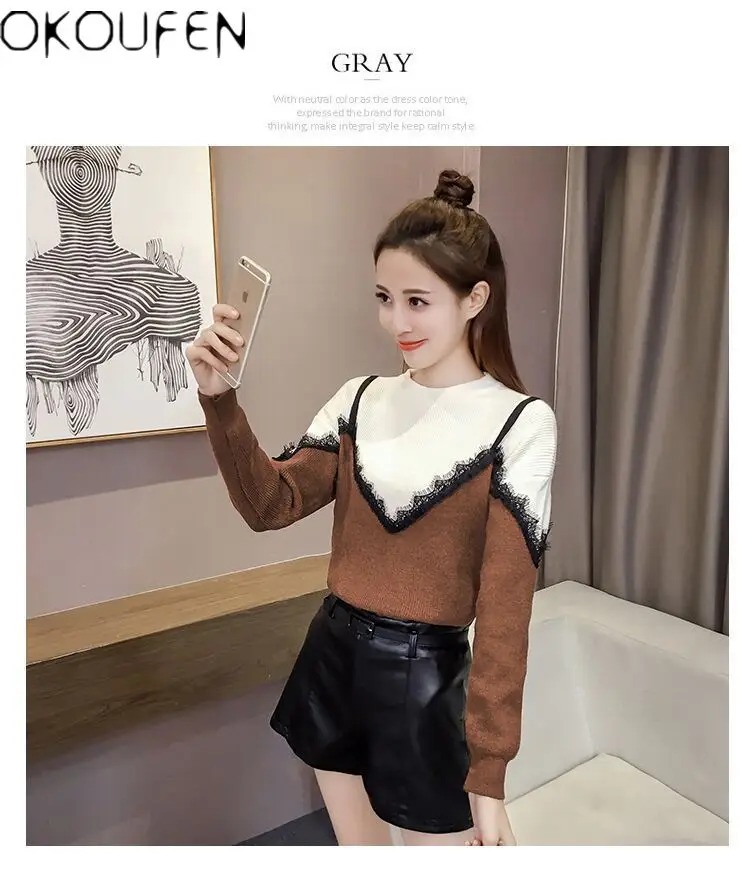 Fashion Women Girl Spring/Fall Blouses Long Sleeve Korean Lace Tops Primer Shirt | Мать и ребенок