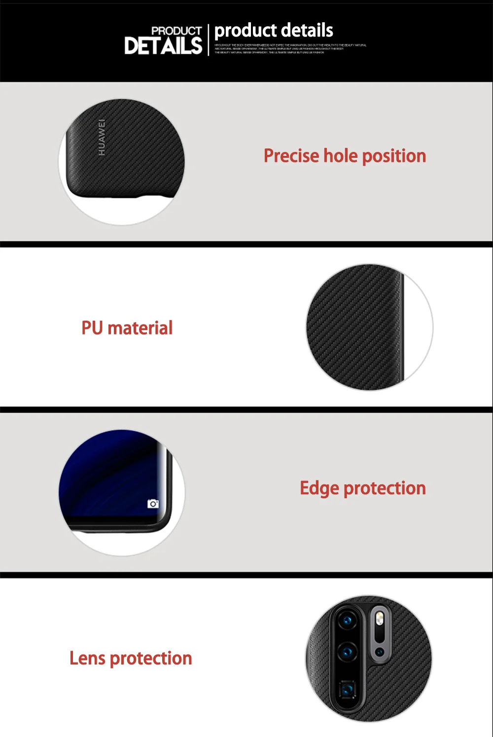 Huawei Официальная кожа телефон Защитный чехол из ПУ для задней крышки совместное дизайн с Leica для P30/P30 Pro