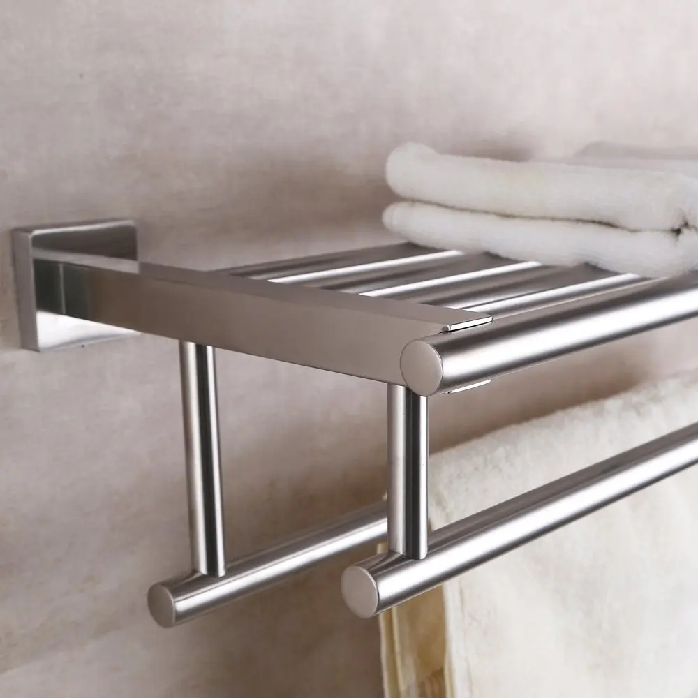 Полка для полотенец из нержавеющей стали с матовой отделкой 600 мм|bathroom shelf|towel rack