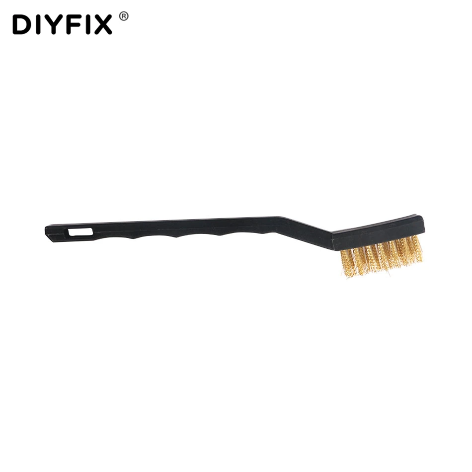 DIYFIX 3 шт. мини-проволочная кисть набор стальных латунных нейлоновых щеток для очистки полировки деталей металлических ржавчины чистящие инструменты домашний кухонный набор