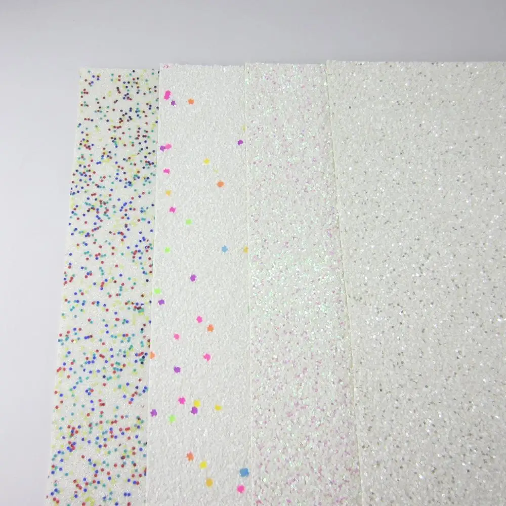 Mix color Chunky Glitter Fabric and Fine Glitter Fabric Leather For DIY Bows A4 Sheet 8"x11.8" 1piece HD025