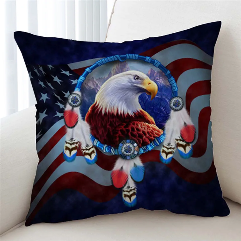 BeddingOutlet Eagles Cushion Cover 3D Sea Printed Pillow Case for Adult Kids Covers Photography Scenic Kussenhoes 45x45cm | Дом и сад