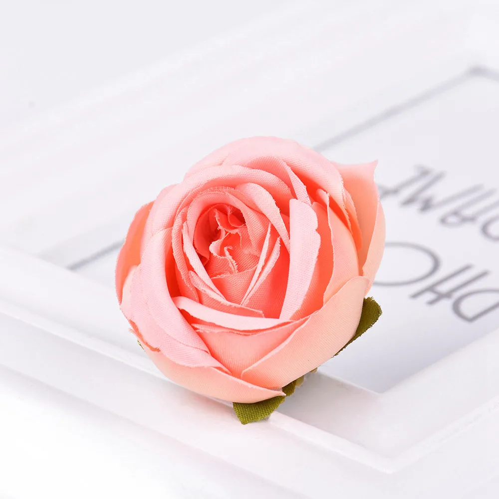 10 шт./лот Искусственные цветы ручной работы Шелковая Роза для рукоделия венок