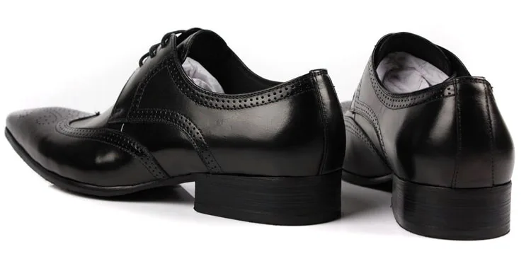 Большие европейские размеры 45 черные/коричневые оксфорды мужская деловая обувь