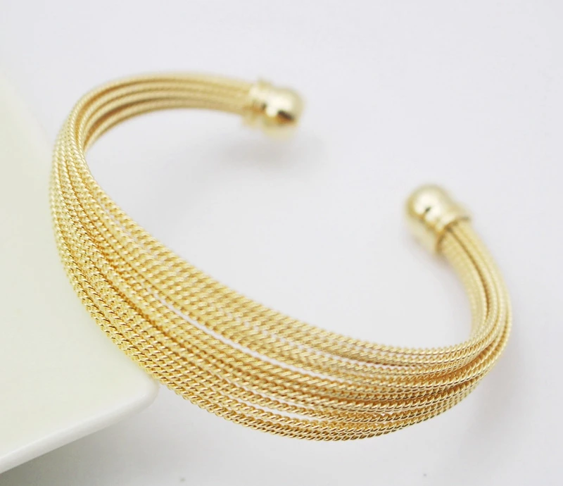 Модный браслет из нержавеющей стали Indian Jewelry золотого цвета для женщин и девочек, подарок, открывающийся манжет.