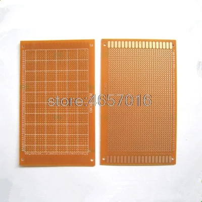 

5pcs/lot 9x15 9*15cm Single Side Prototype PCB Universal Board Experimental Bakelite Copper Plate Circuirt Board yellow