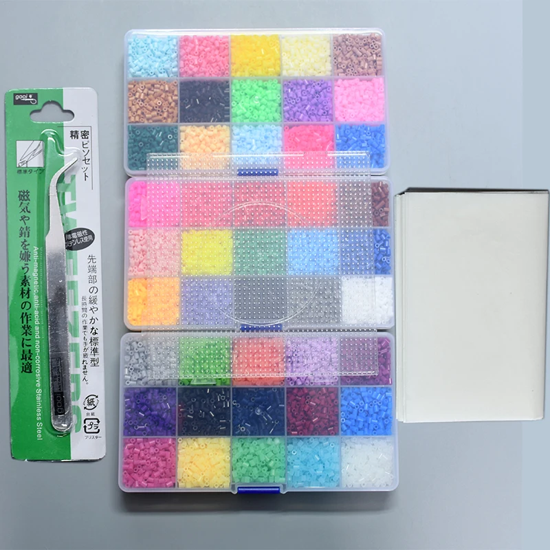 

3mm Hama/Perler/Fuse Mini Beads DIY Material with Accessories Educational Toy for Children