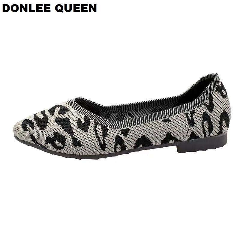 Женские мокасины на плоской подошве DONLEE QUEEN леопардовые Лоферы без шнуровки