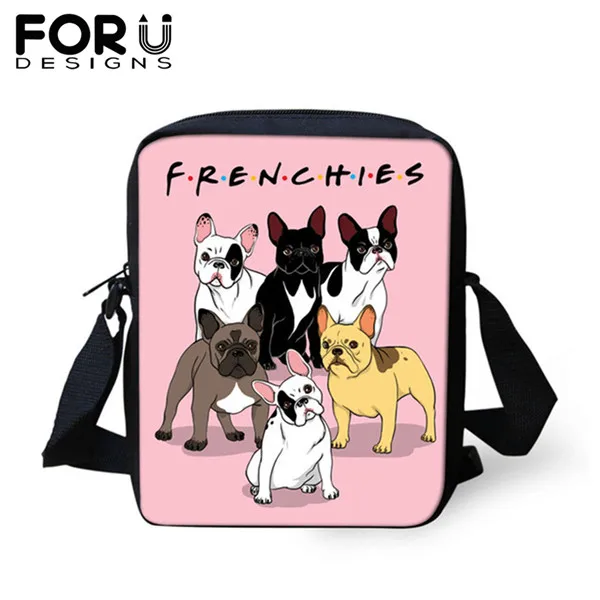Z4232E FORUDESIGNS Kids 3 шт./компл. Рюкзак Мультфильм Французский бульдог животные принты брезентовые Школьные Рюкзаки рюкзаки для подростков девочек мальчиков студентов - Цвет: Z4232E